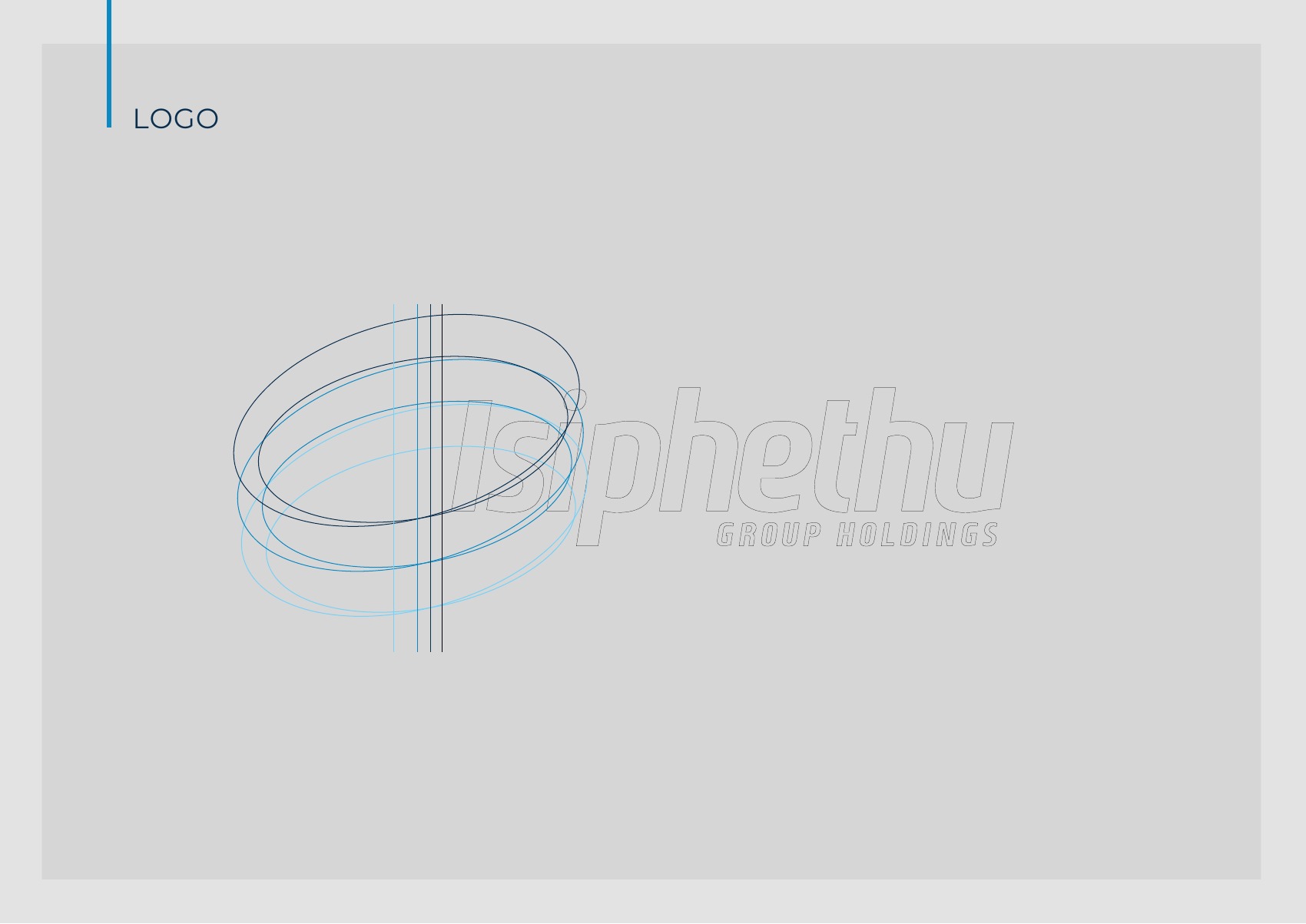 Isiphethu logo construction drawing from the brand guide