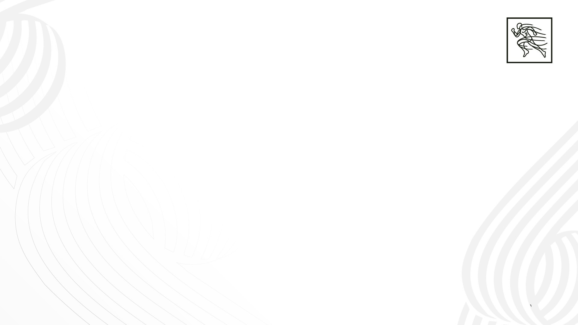 Minimal Latroforce presentation template with a small emblem and fine-line pattern